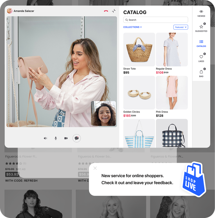 Shopping interface background