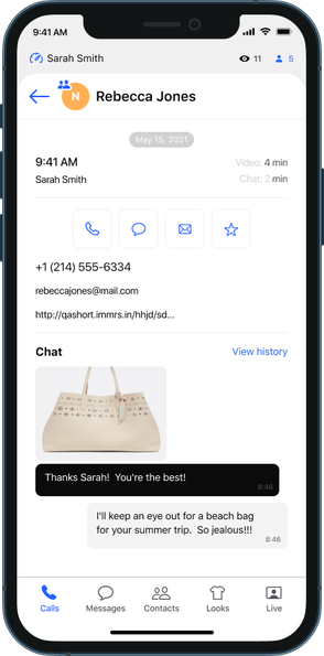 Mobile interface demonstration