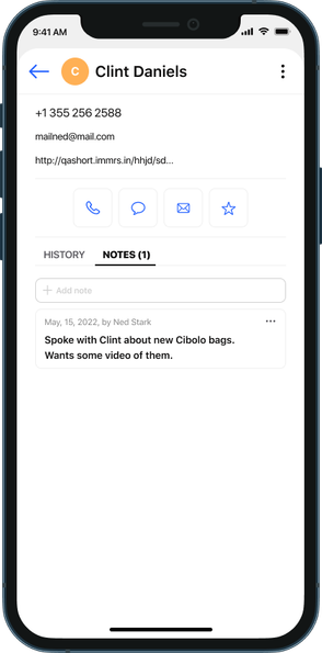 Mobile interface demonstration
