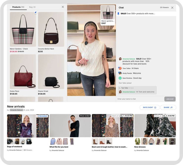 Live shopping background