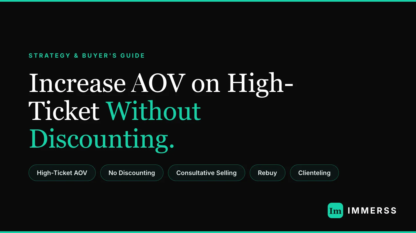Approaches to increasing average order value on high-ticket products without discounting — upsell apps, bundling, and consultative selling compared