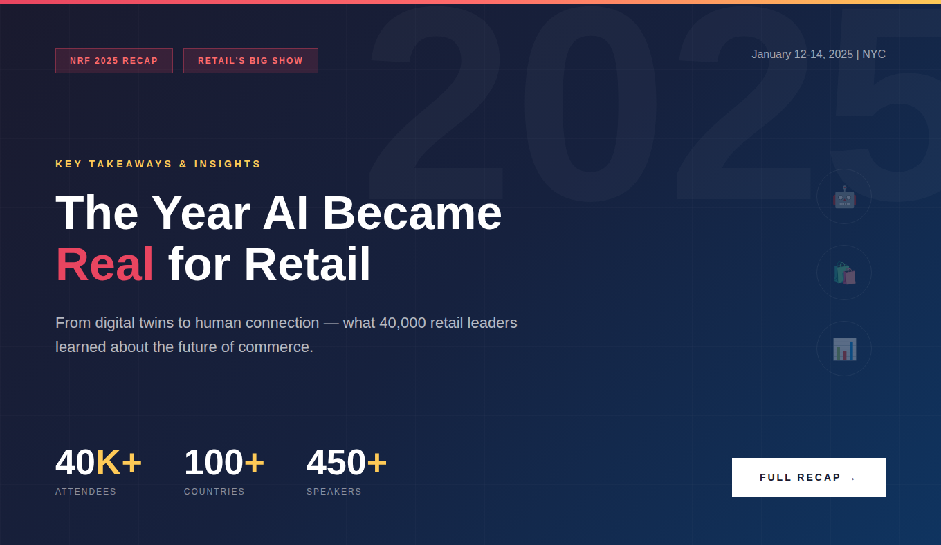 NRF 2025 retail show insights on luxury retail future featuring video commerce, AI integration, and customer experience strategies